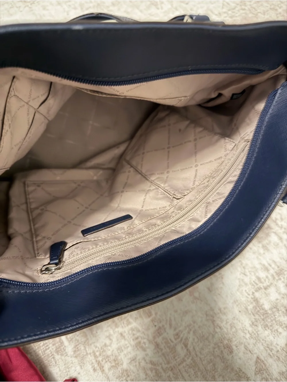 Michael Kors Navy and Gold Tote